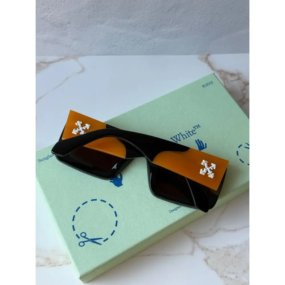 NEW Off White Seattle Black Multicolor Orange Unisex Sunglasses